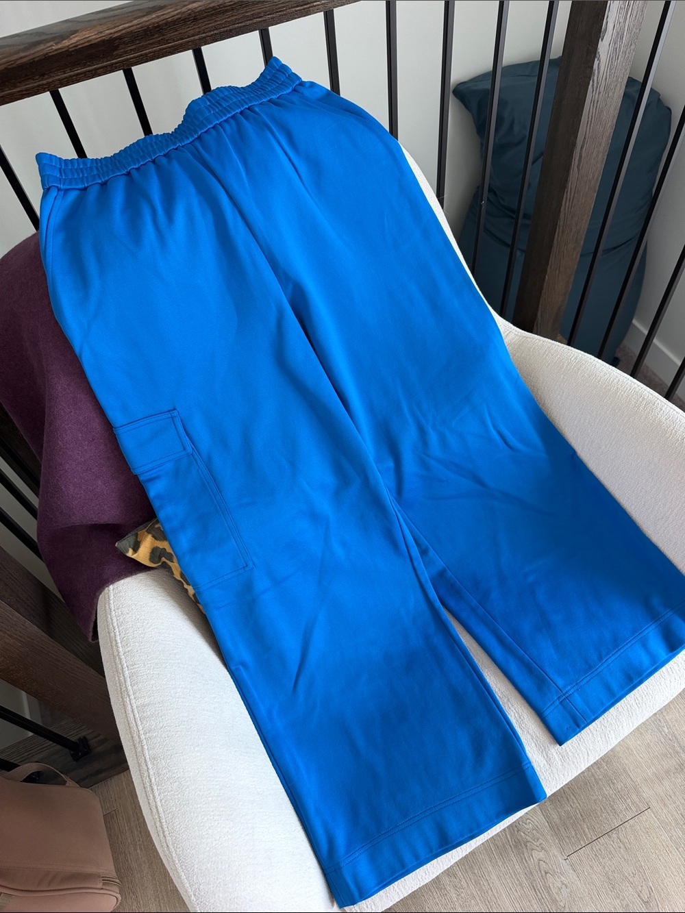 Tibi Blue Wide-Leg Track Pants